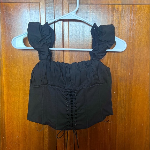 Princess Polly Harry Corset Top Black - Picture 1 of 5